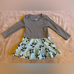 Girls 2T Tea Collection Long Sleeve Dress with Pandas